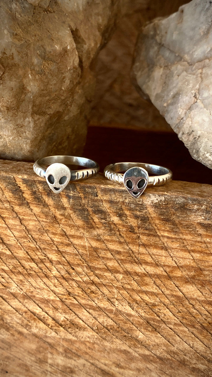 Out of this world!! Alien Head Rings (High Shine or Old Style)