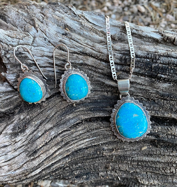 Sunburst Kingman Turquoise Set From The Rodgers Collection