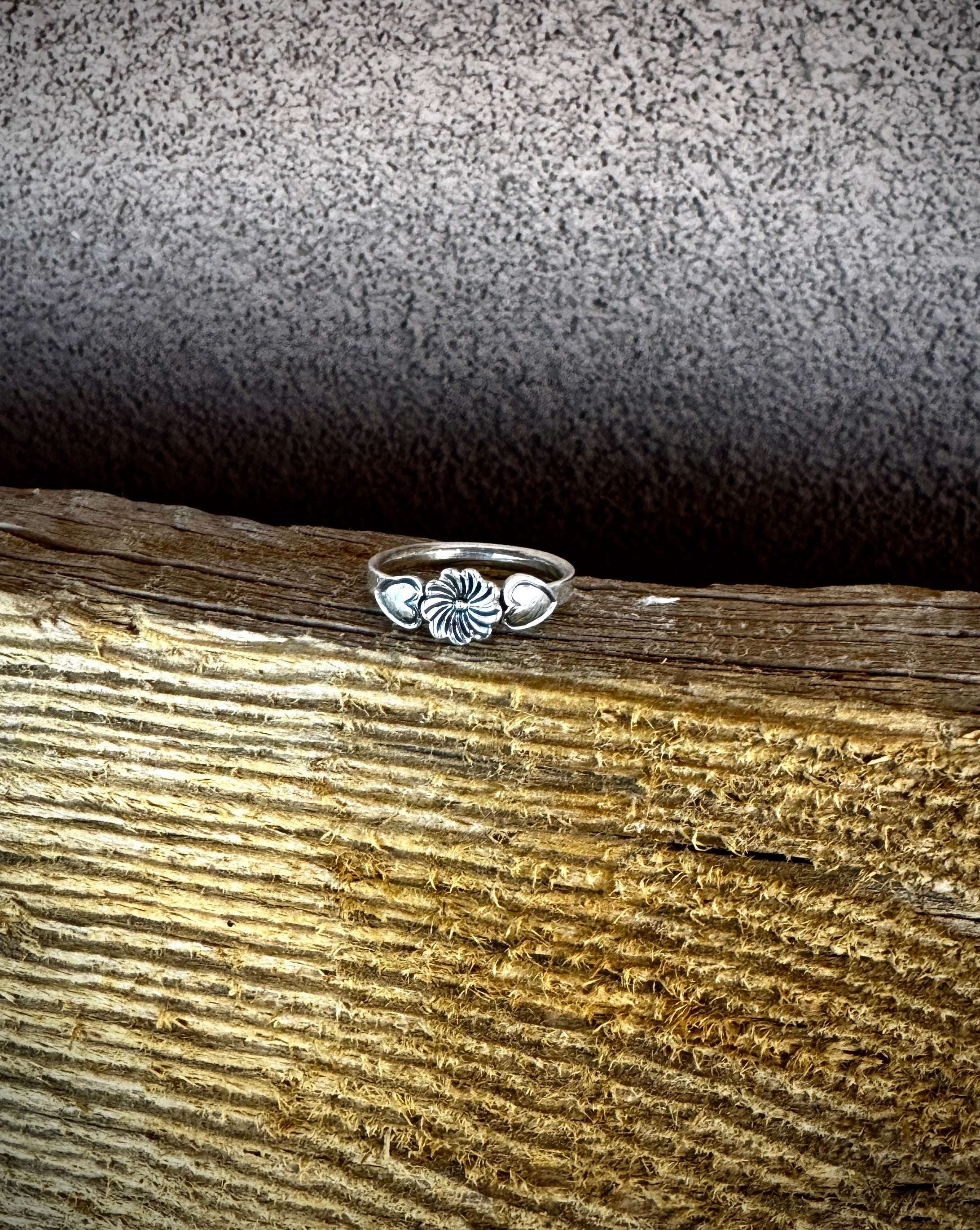 Chaco Canyon Heart Flower Ring
