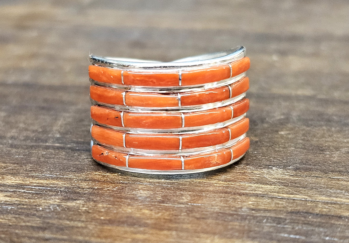 Red Coral 5 Stacker Ring