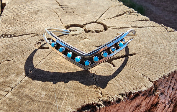 Turquoise Chevron Cuff