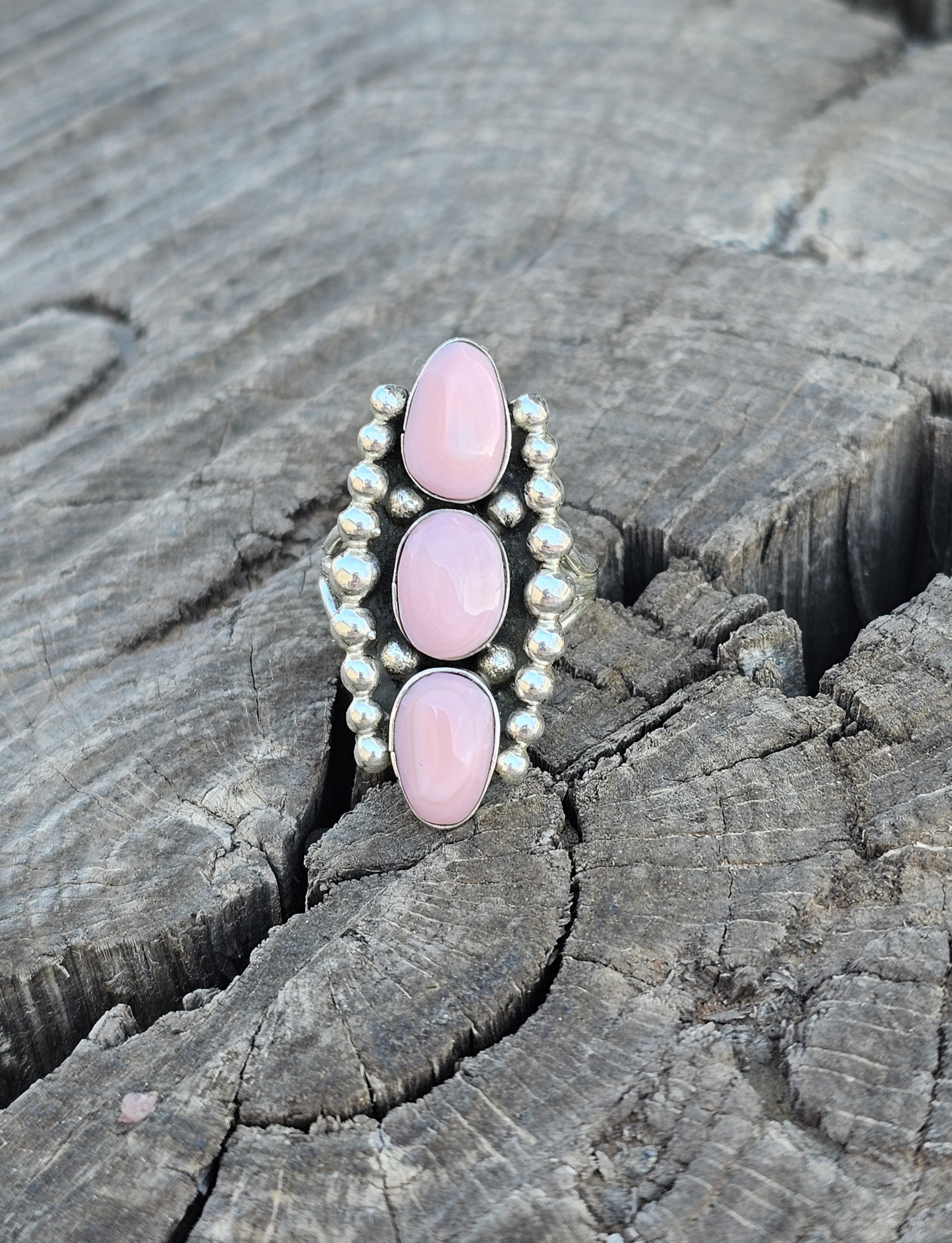 Third Charm Pink Conch Shell Ring