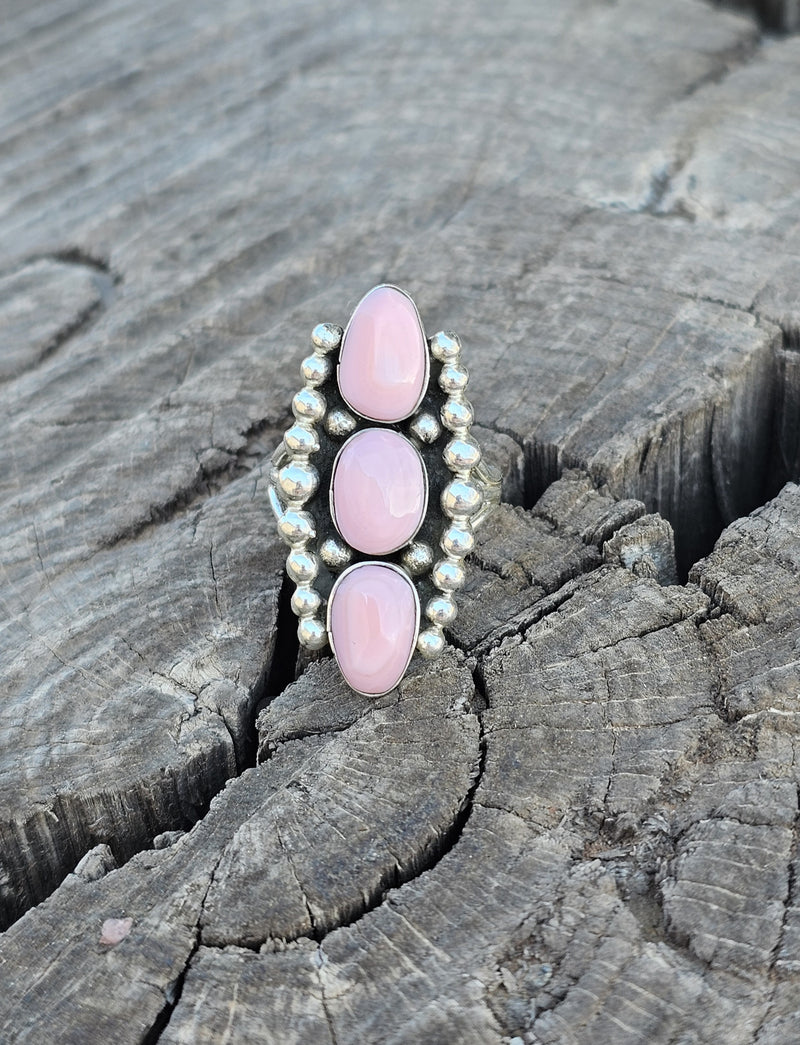 Third Charm Pink Conch Shell Ring – Chaco Canyon Trading