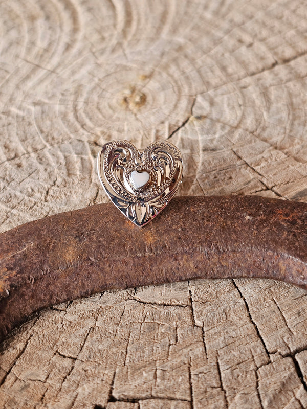 Engraved Barbie Heart Ring