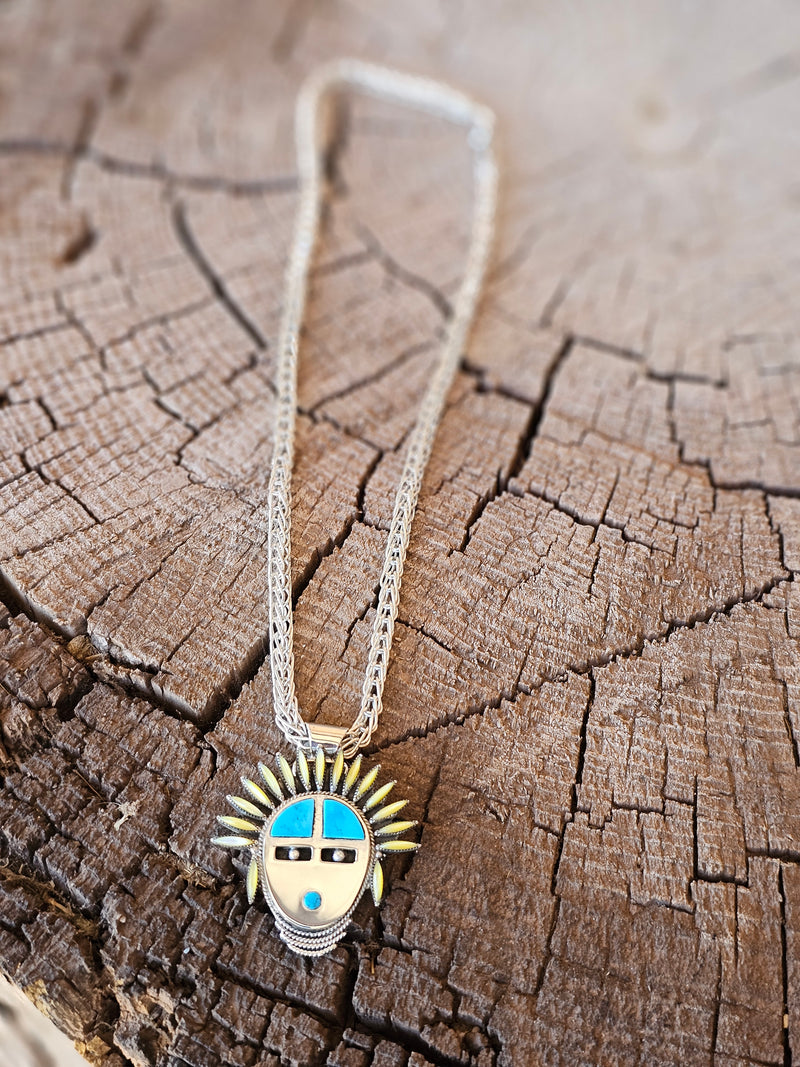 Stone Set Turquoise Kachina Necklace