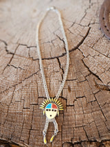 Kachina Pendant with Tassel Necklace