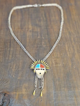 Kachina Pendant with Tassel Necklace