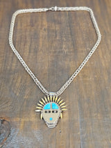 Stone Set Turquoise Kachina Necklace