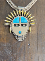 Stone Set Turquoise Kachina Necklace