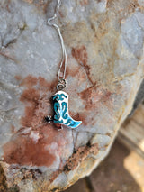 Dazzled in Turquoise Boot Pendant