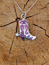 Dazzled in Turquoise Boot Pendant