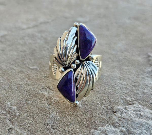 Double Charmed Charoite Ring