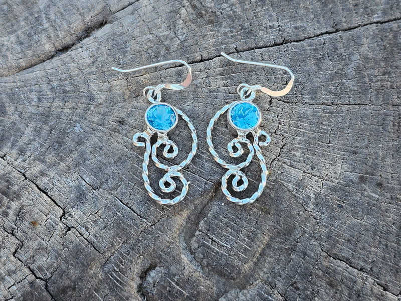 Endless Romance Baby Blue Topez Earrings