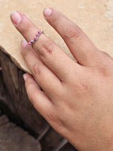 5 Stone Pink Opal Crown Ring