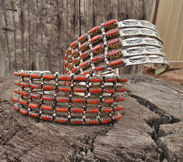 All Mighty Red Corral Cuff