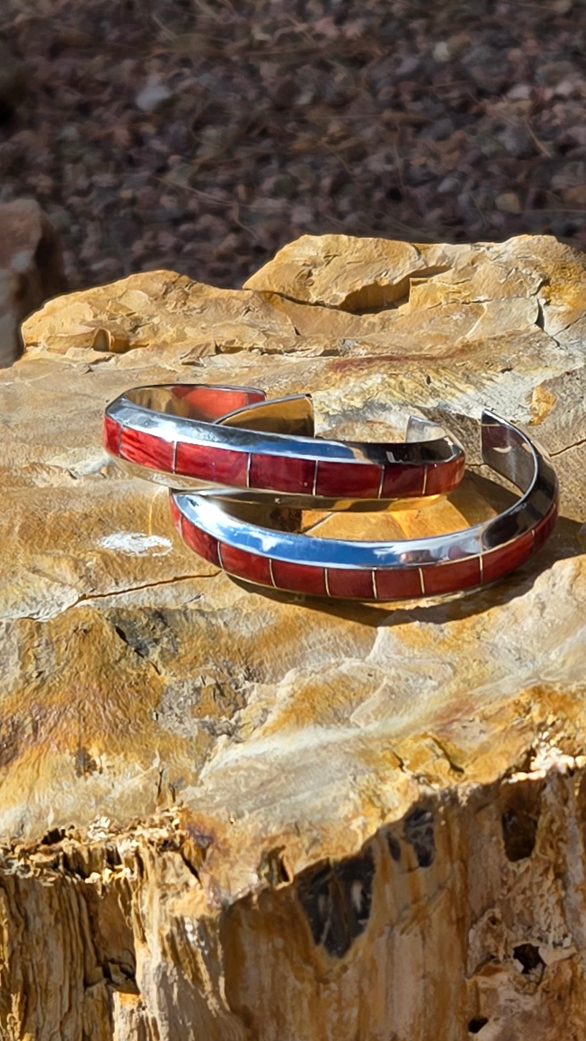 Spiny Oyster Zuni Cuff by Johnny Coonsis