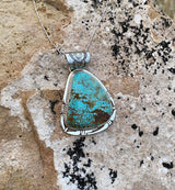 Triangle Nevada Turquoise Necklace From The Rodgers Collection