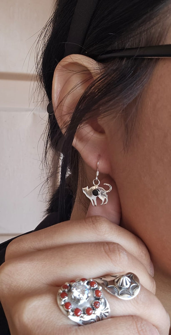 spooky kitty earrings