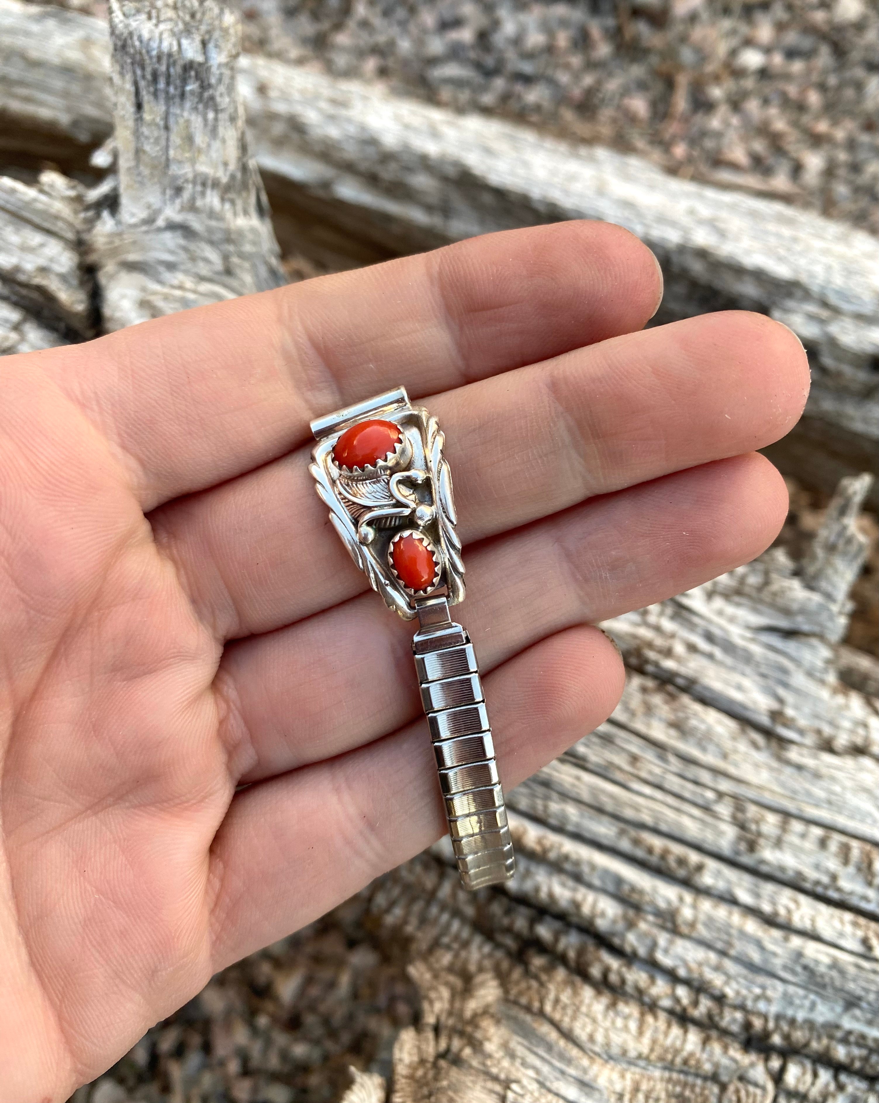 4 Stone Coral Watch Band From The Rodgers Collection