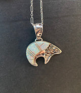 Native Opal Bear Necklace From The Rodgers Collection