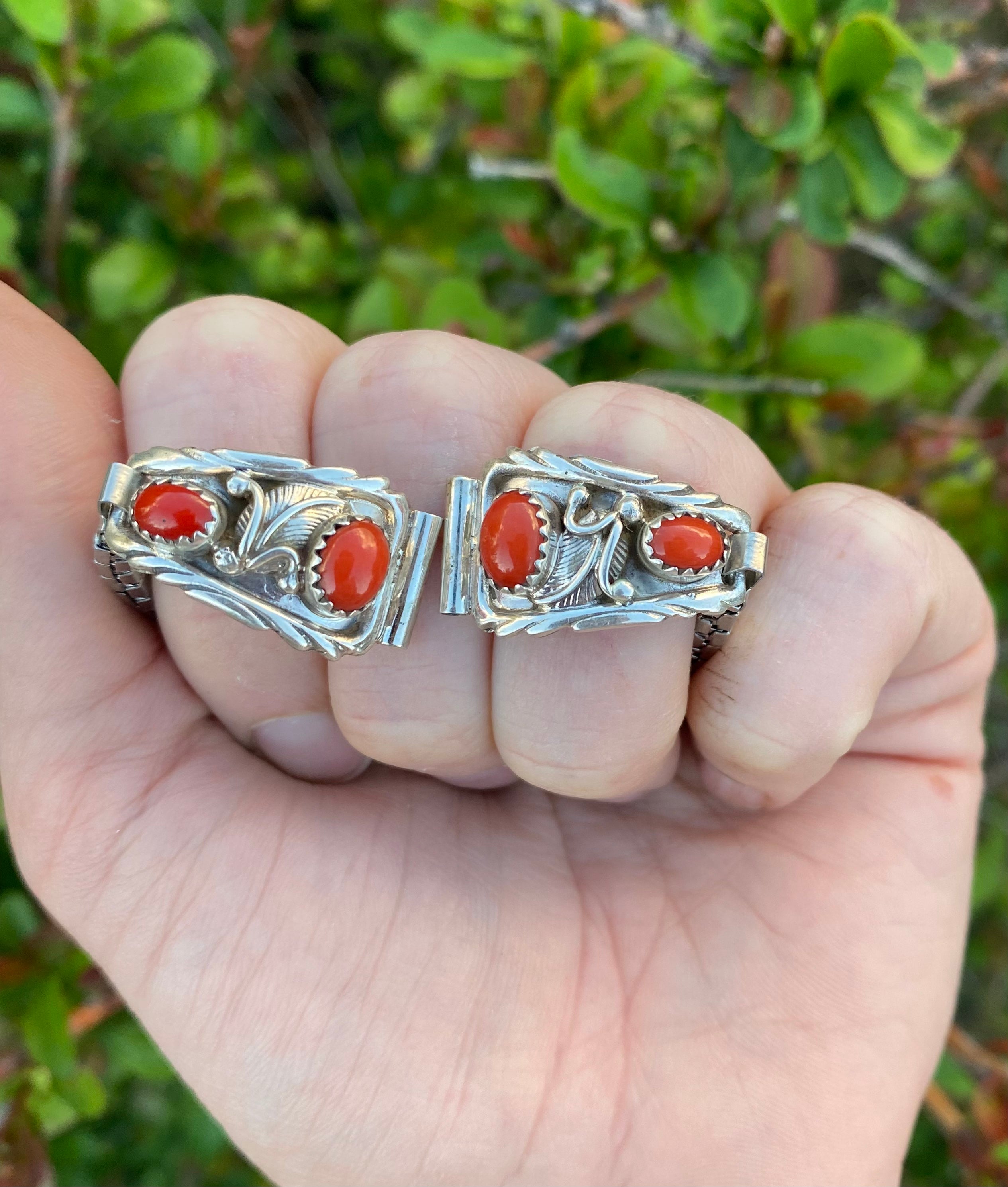 4 Stone Coral Watch Band From The Rodgers Collection