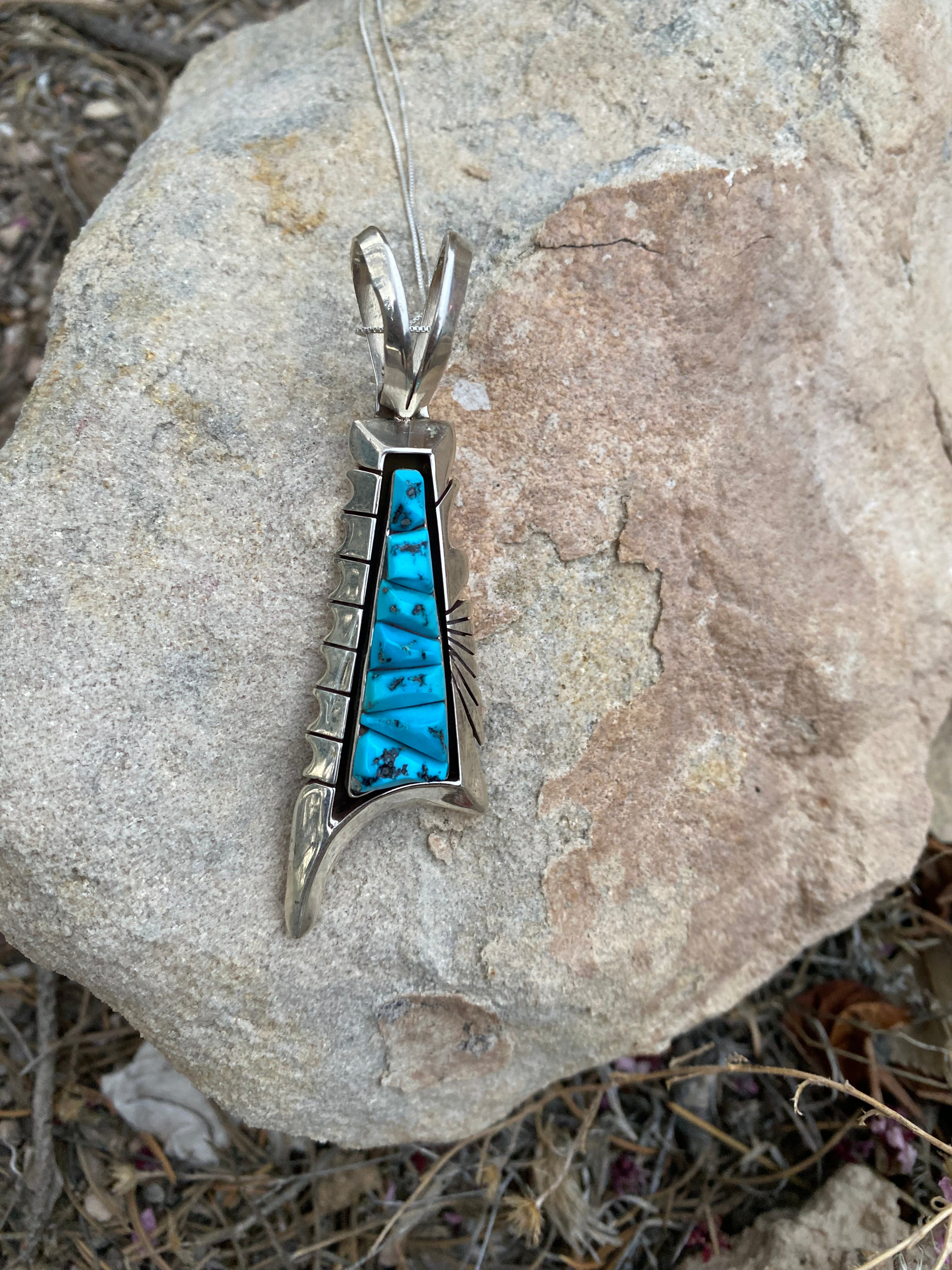 Slender Triangle Sleeping Beauty Necklace From The Rodgers Collection