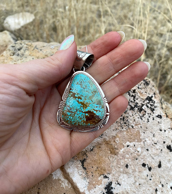 Triangle Nevada Turquoise Necklace From The Rodgers Collection