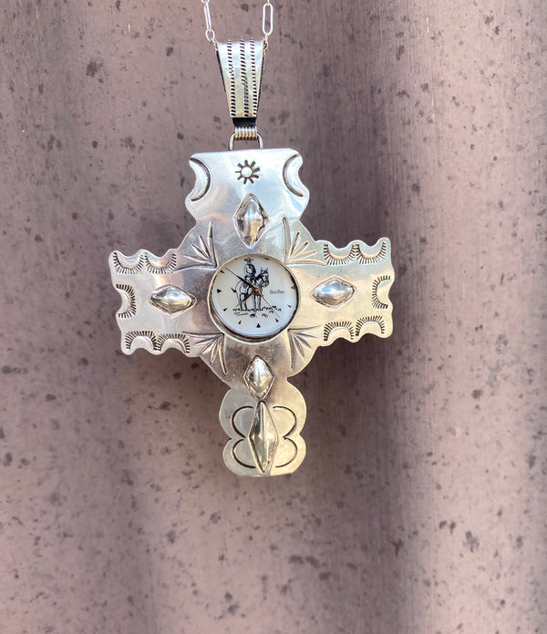 Clock Cross Necklace From The Rodgers Collection