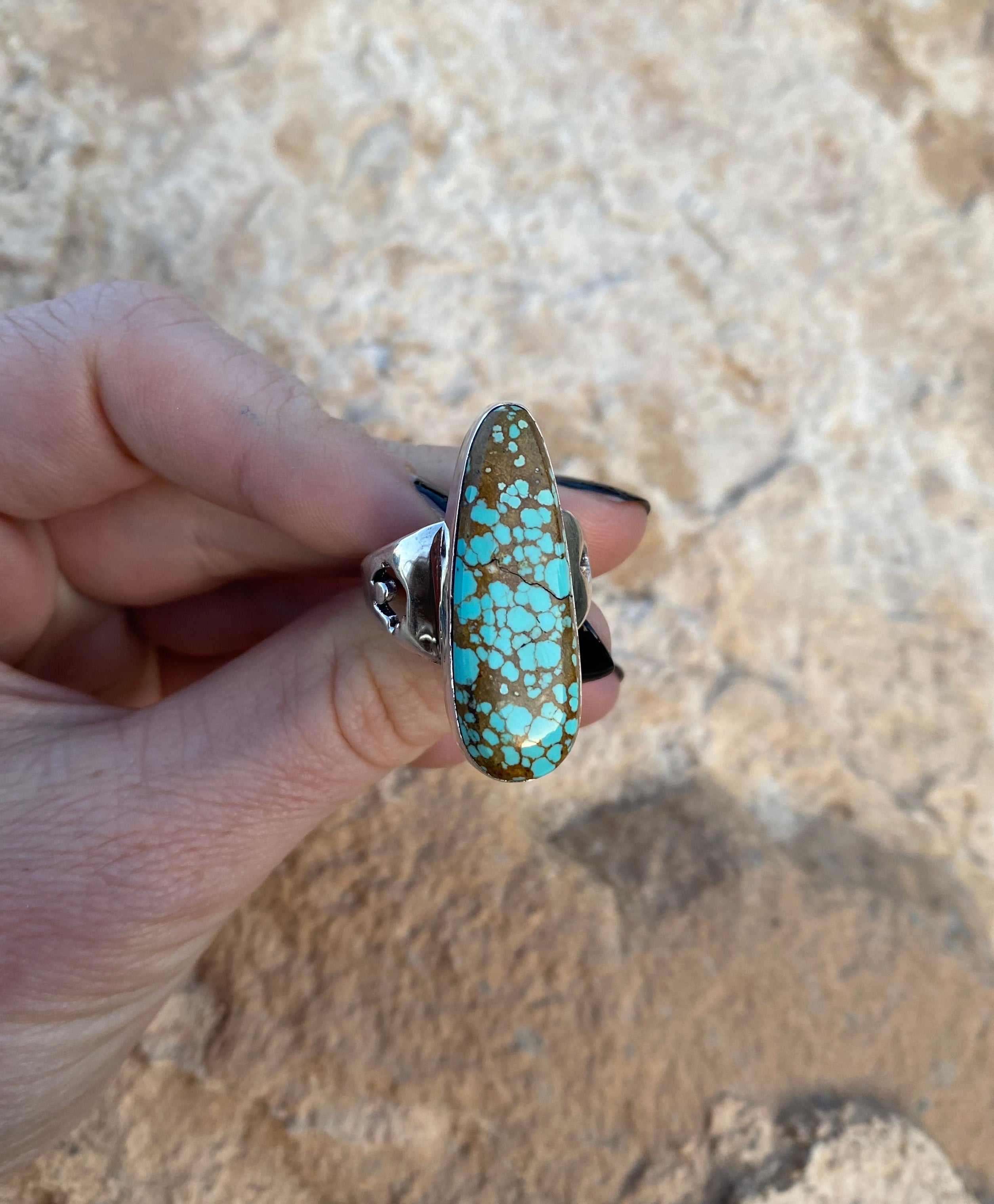 Bear and Diamond Royston Turquoise Ring From The Rodgers Collection