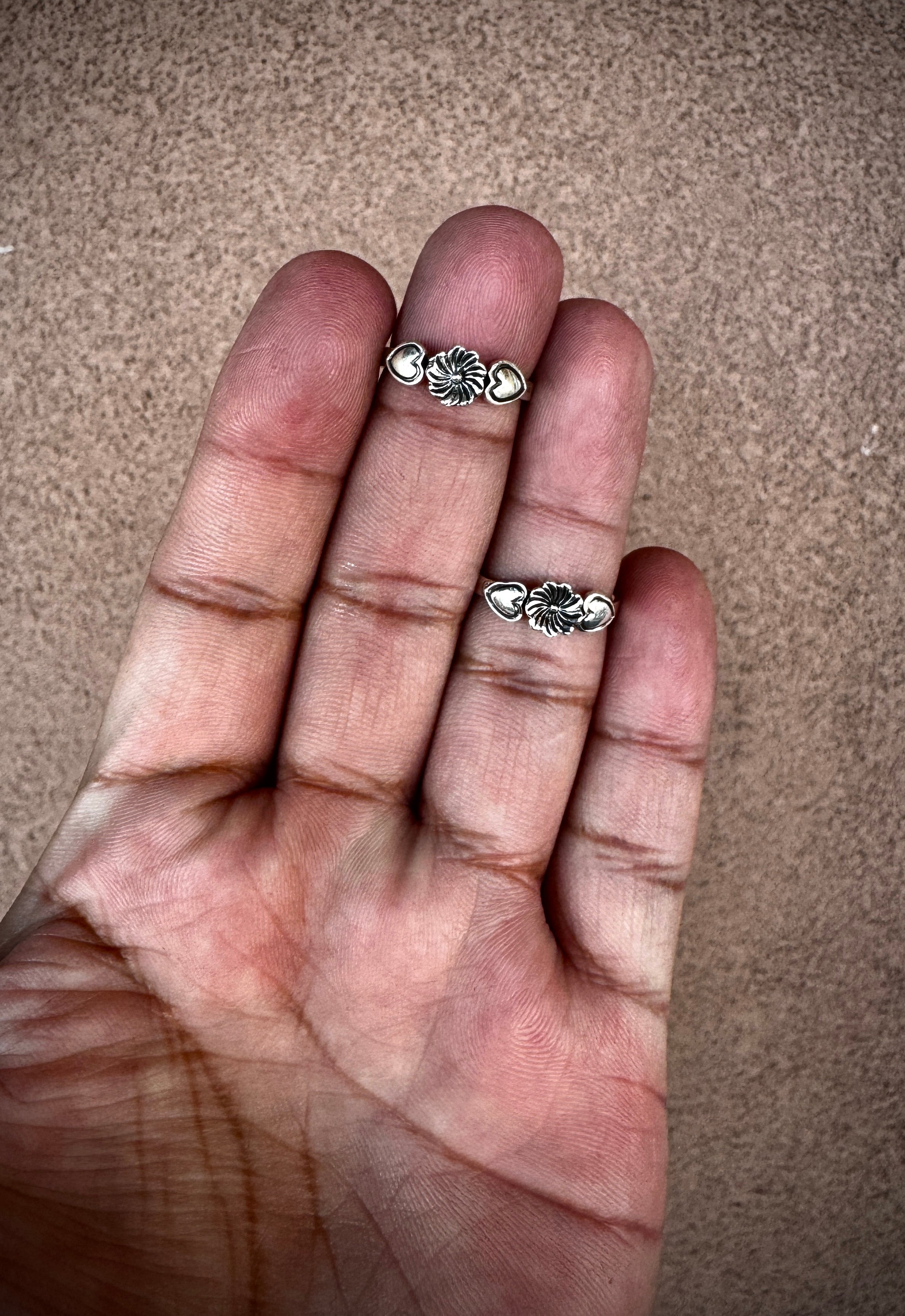 Chaco Canyon Heart Flower Ring