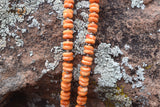 ORANGE SHELL AND SILVER NECKLACE