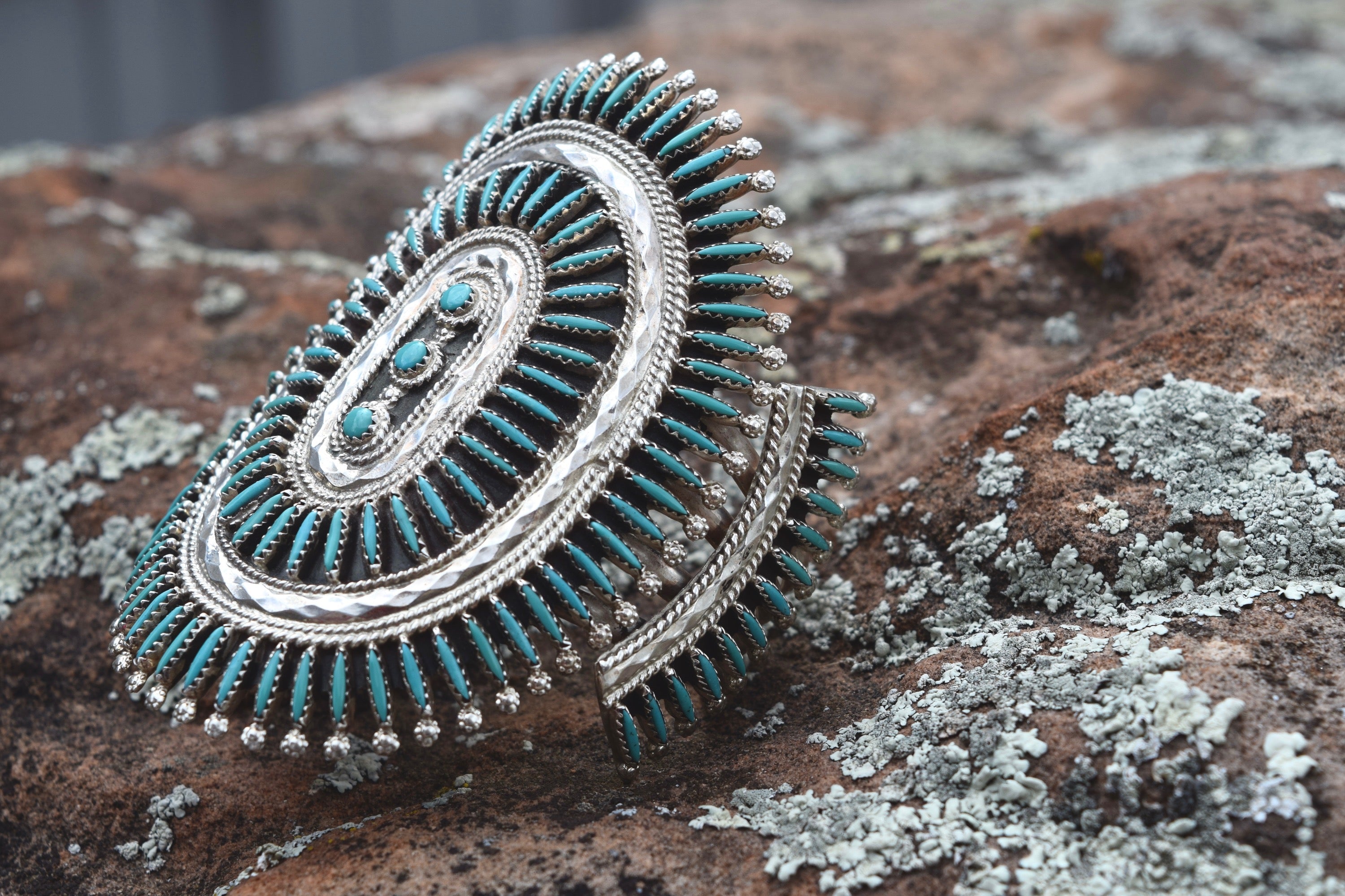 VINATGE ZUNI CUFF AND RING SET