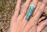 ELONGATED PILOT MOUNTAIN TURQUOISE RING FROM THE RODGERS COLLECTION