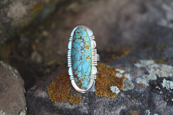 ELONGATED #8 TURQUOISE RING FROM THE RODGERS COLLECTION