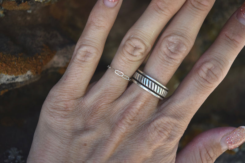 SILVER CRAFTED BAND FROM THE RODGERS COLLECTION