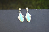 OVAL TURQUOISE DANGLE EARRINGS FROM THE RODGERS COLLECTION