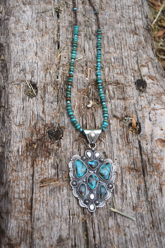 THE CEREMONIAL TURQUOISE TRIMMER NECKLACE FROM THE RODGERS COLLECTION