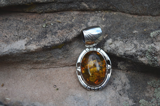 AMBER CUT PENDANT FROM THE RODGERS COLLECTION