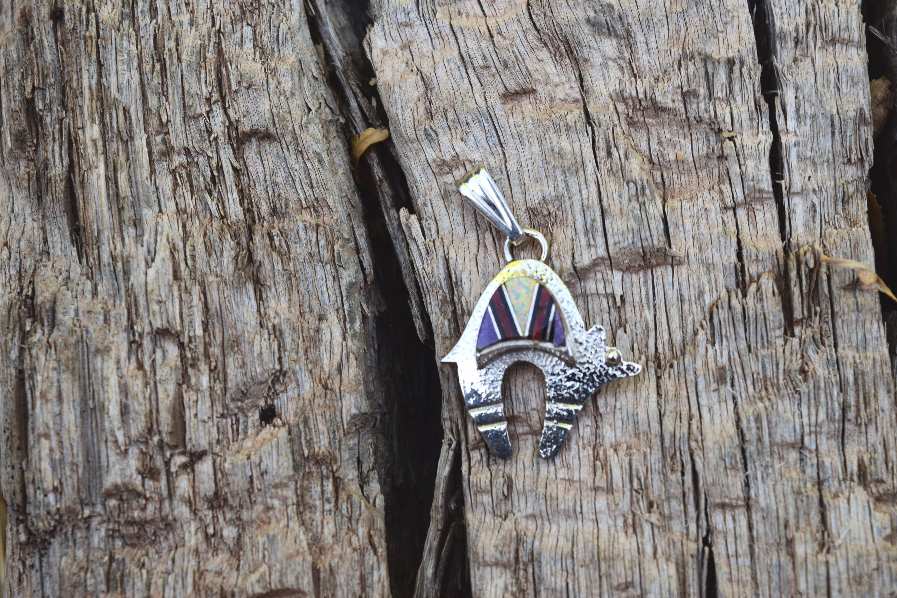 INLAYED BEAR PENDANT FROM THE RODGERS COLLECTION