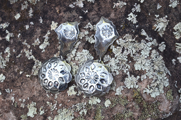 ALL SILVER STAMPED EARRINGS FROM THE RODGERS COLLECTION