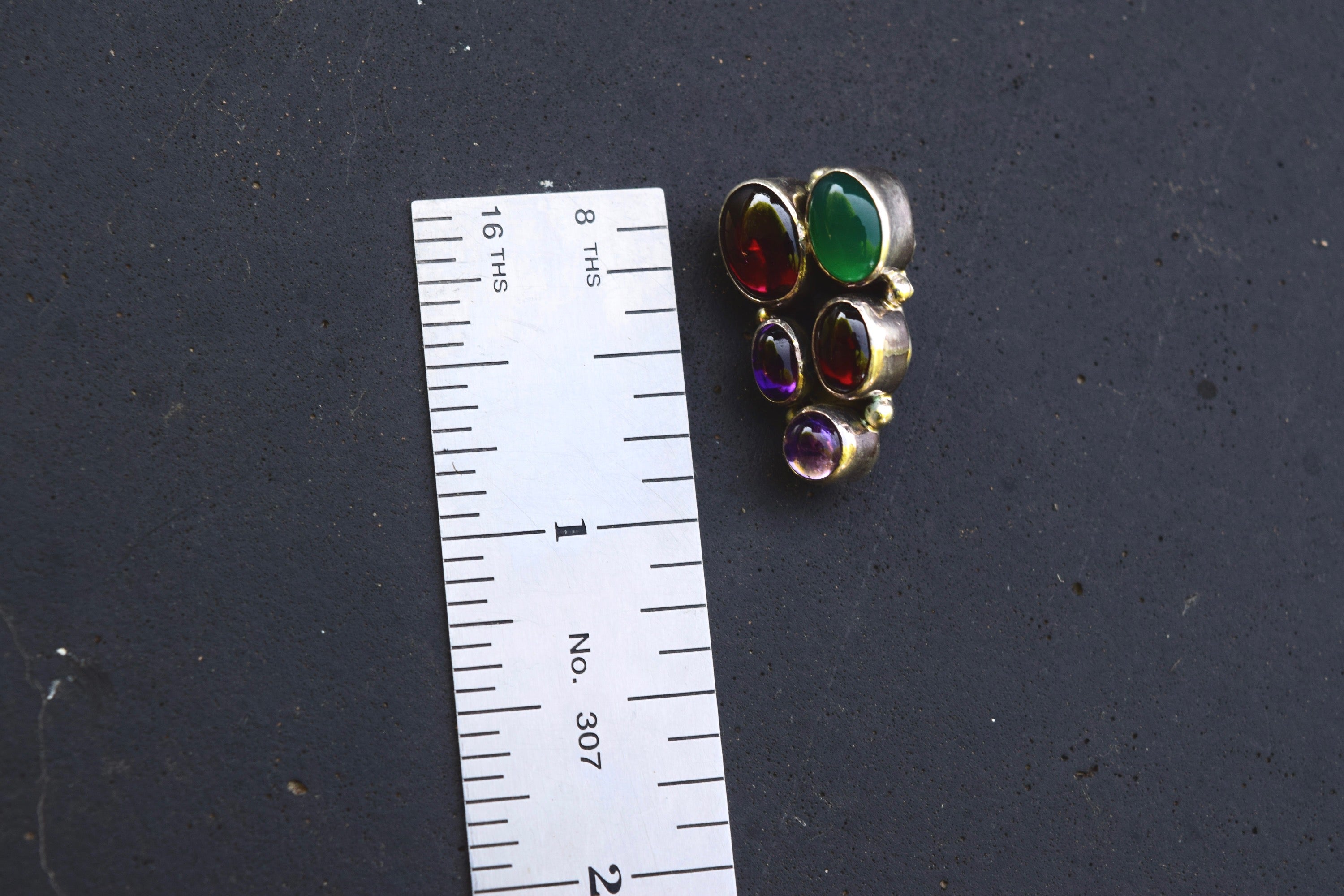 VINTAGE GEM CLUSTER STUD EARRINGS FROM THE RODGERS COLLECTION