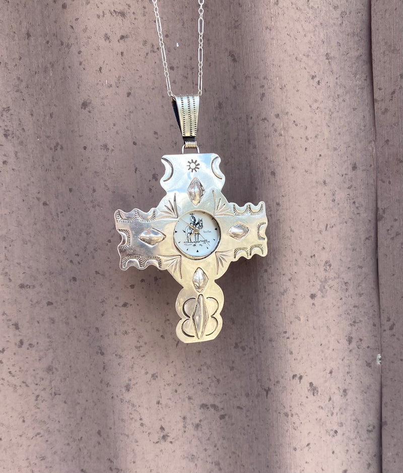 Clock Cross Necklace From The Rodgers Collection