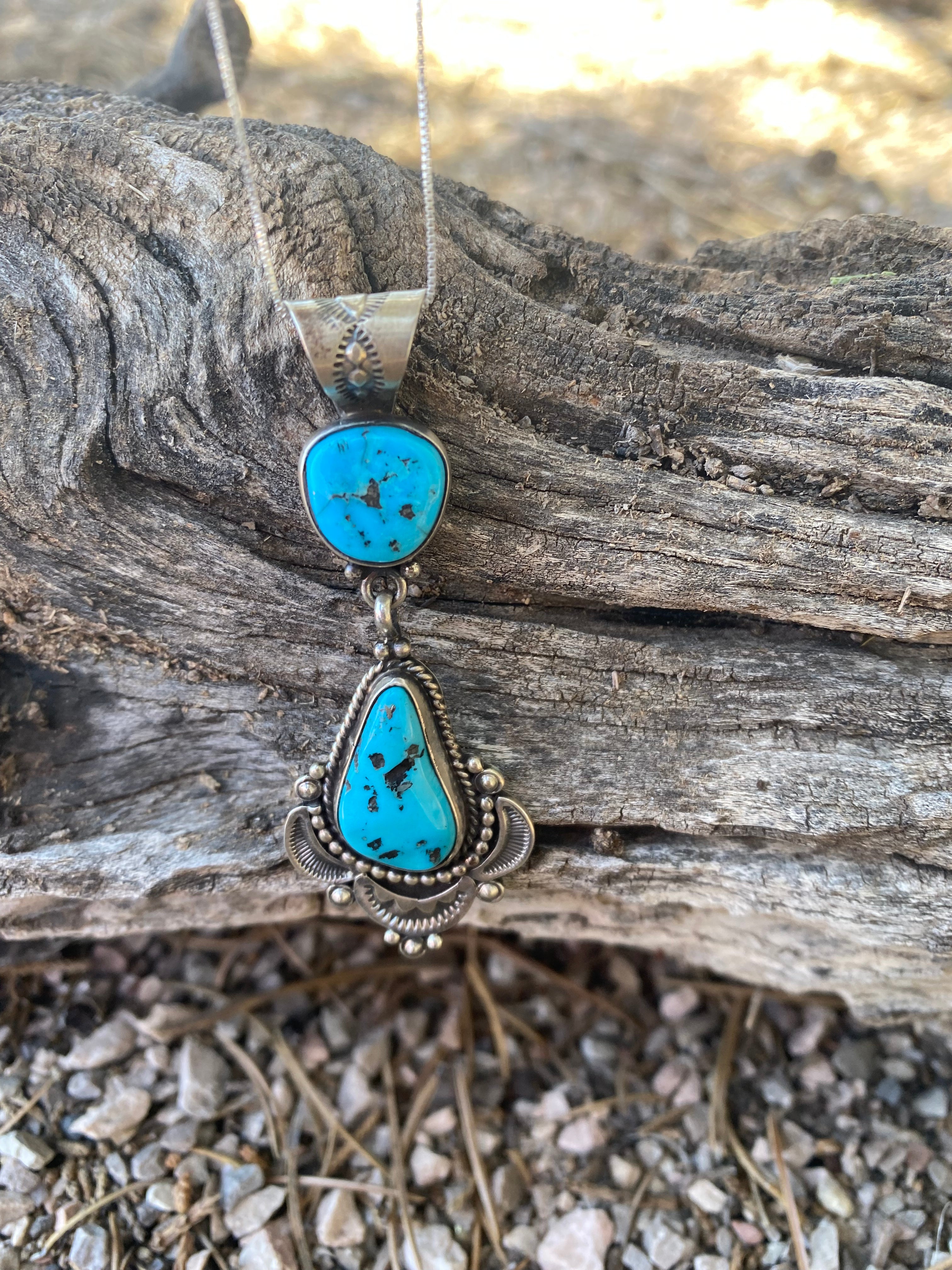 Dangle Sleeping Beauty Necklace From The Rodgers Collection
