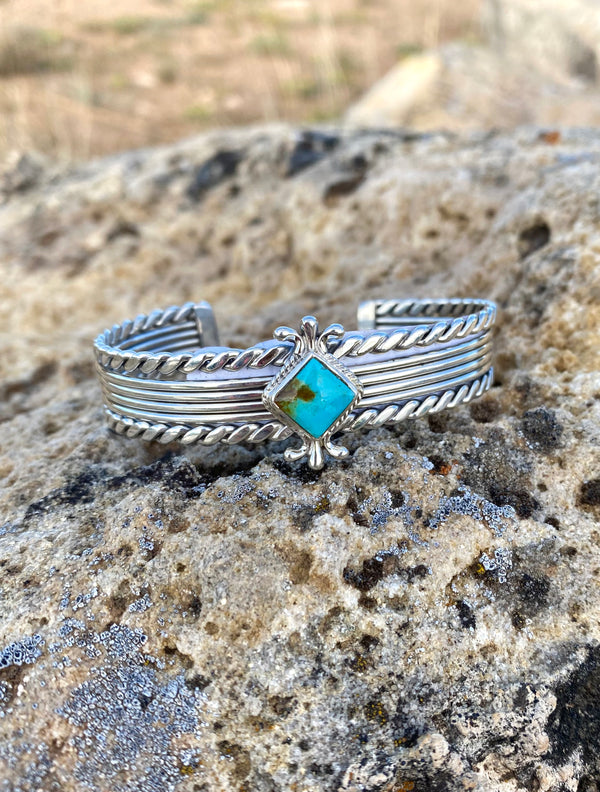 Braided Nevada Turquoise Cuff From The Rodgers Collection