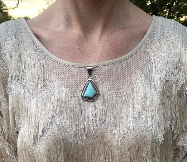 Distinct Blue Turquoise Necklace From The Rodgers Collection