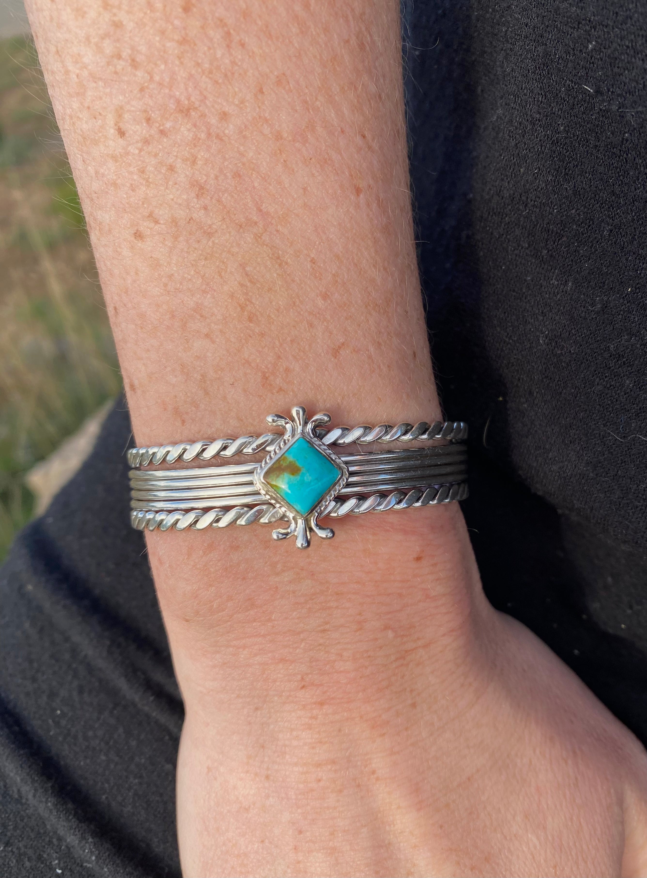 Braided Nevada Turquoise Cuff From The Rodgers Collection