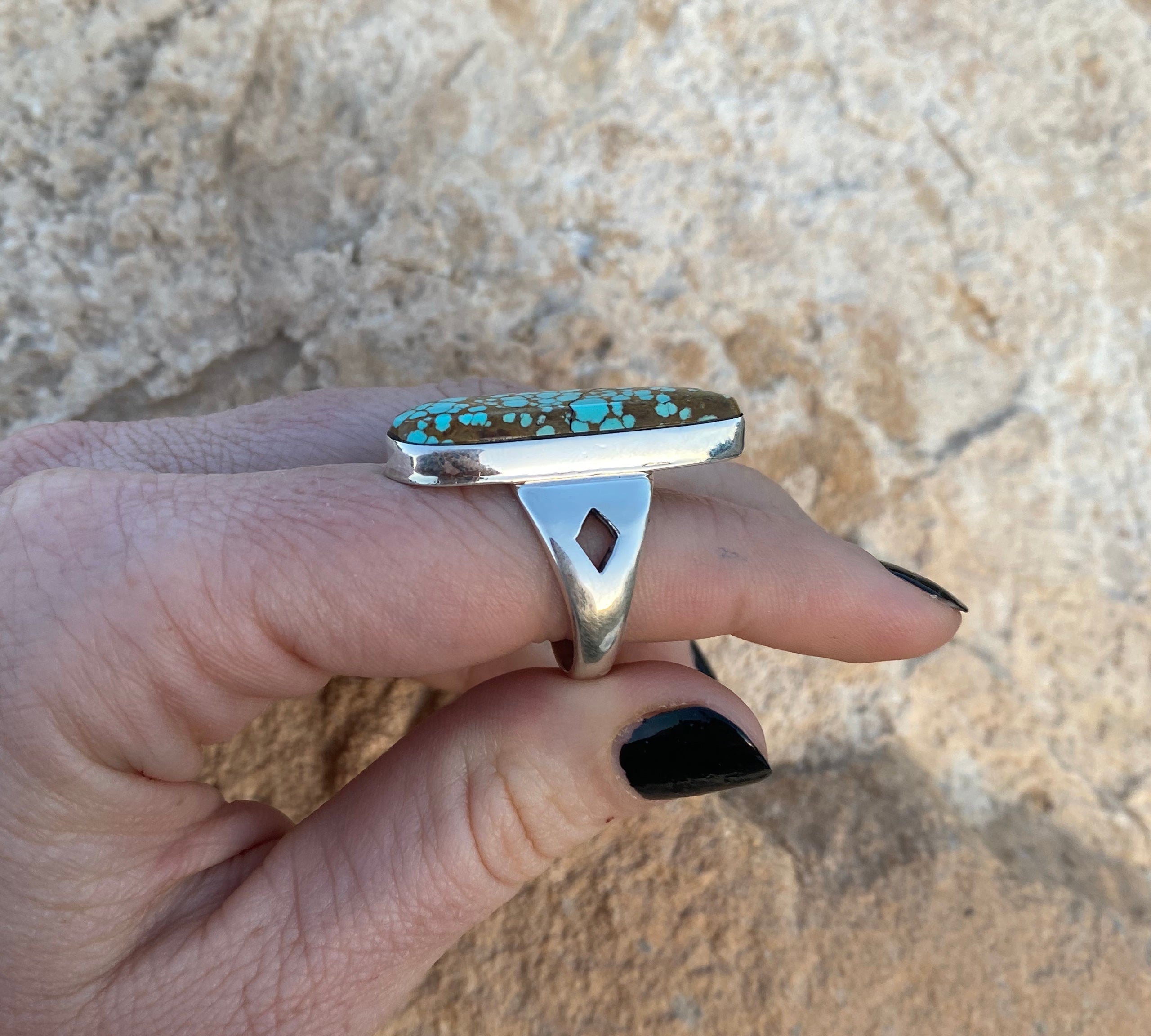 Bear and Diamond Royston Turquoise Ring From The Rodgers Collection