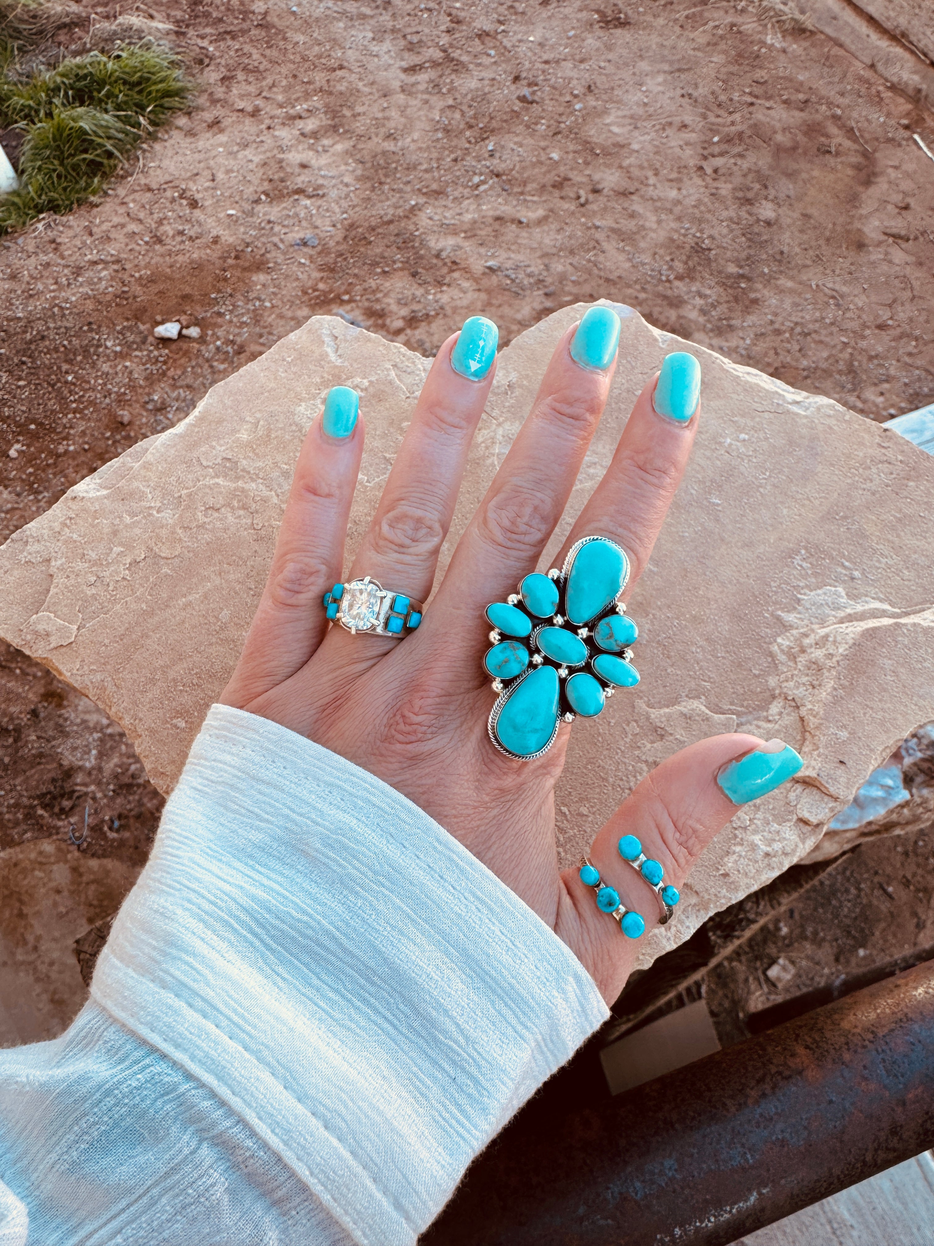 The 9 Stone Cluster Ring