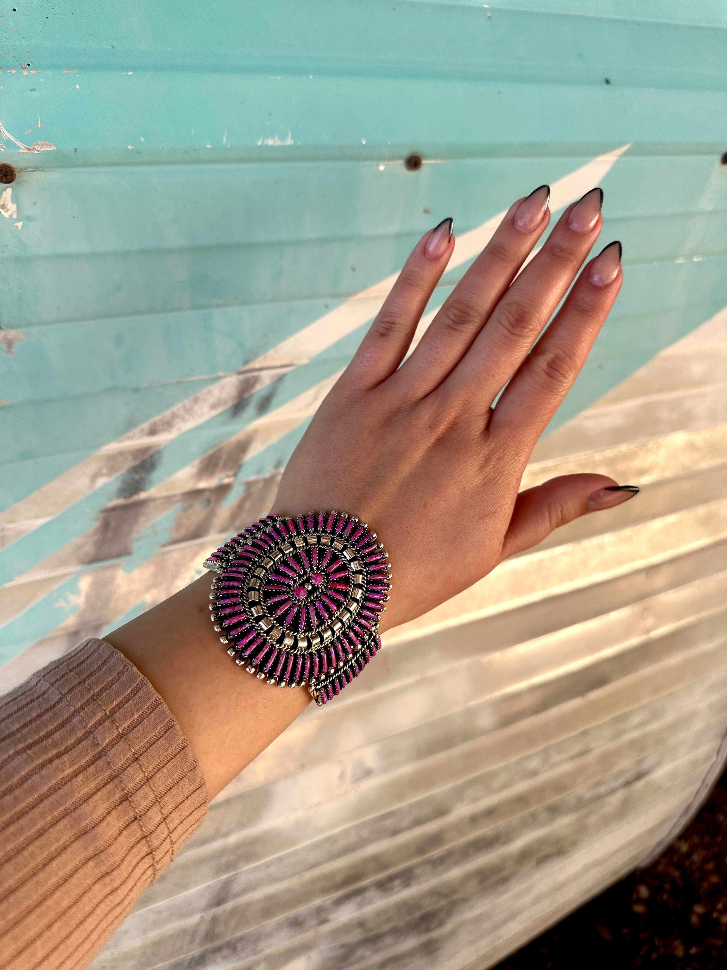 Lasso Me Barbie Needlepoint Cluster Cuff