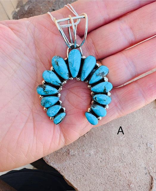 Turquoise Naja Cluster Pendant